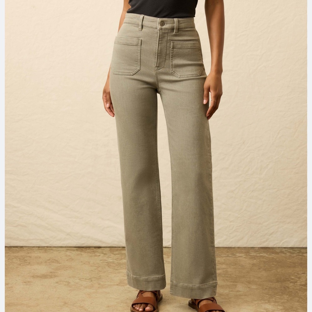 Faherty Tan Flare Women's Pants